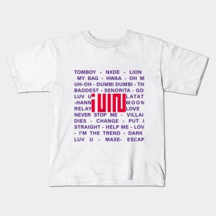 SONGS OF THE GROUP (G) IDLE Kids T-Shirt